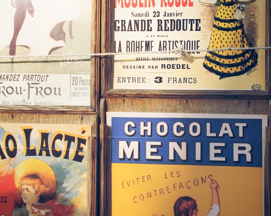retro french advertisement